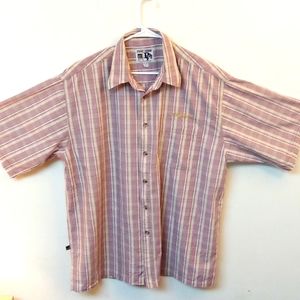 Men's XXL Phat Farm Button Down Plaid Short Sleeve Shirt